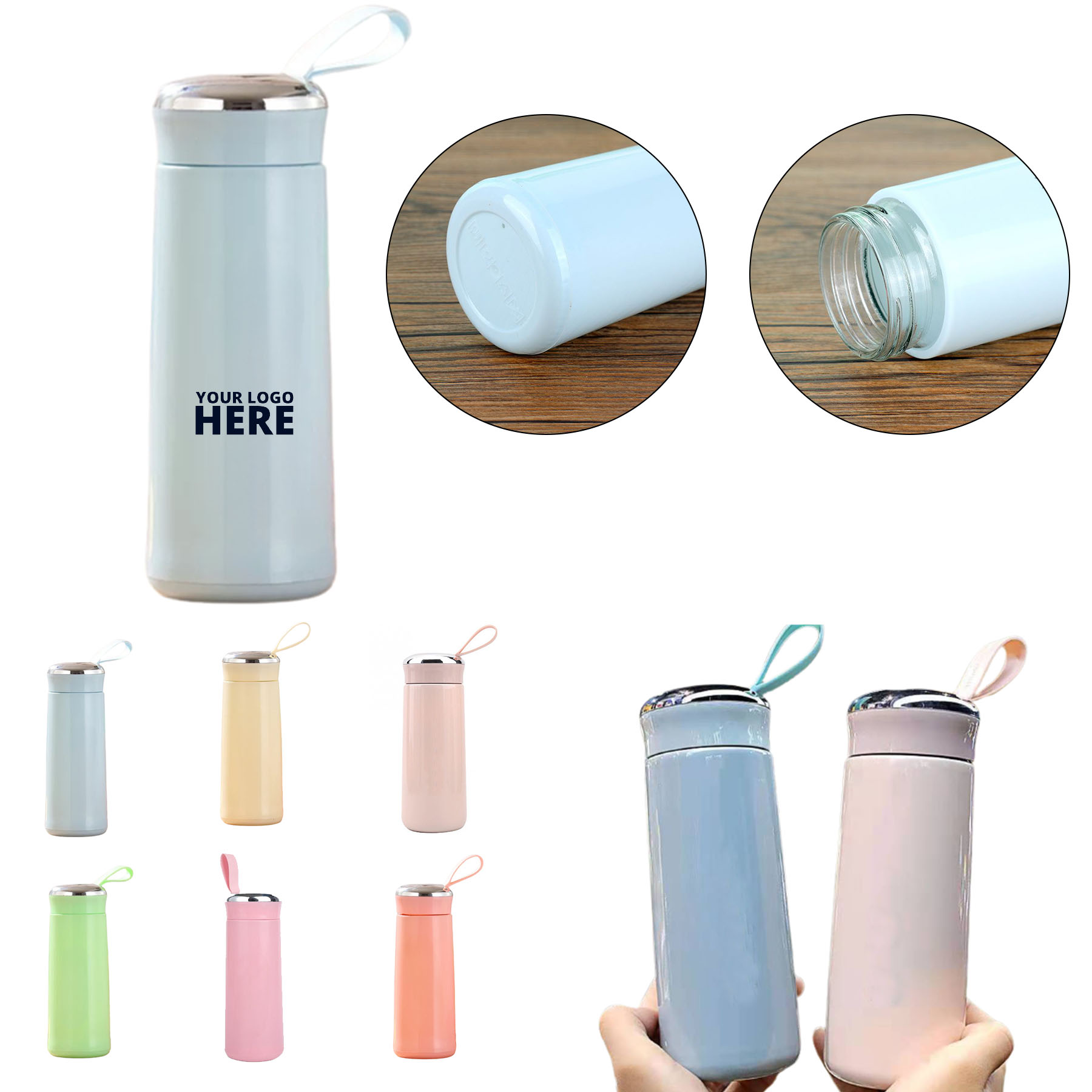 13 Oz Glass Water Bottles 2
