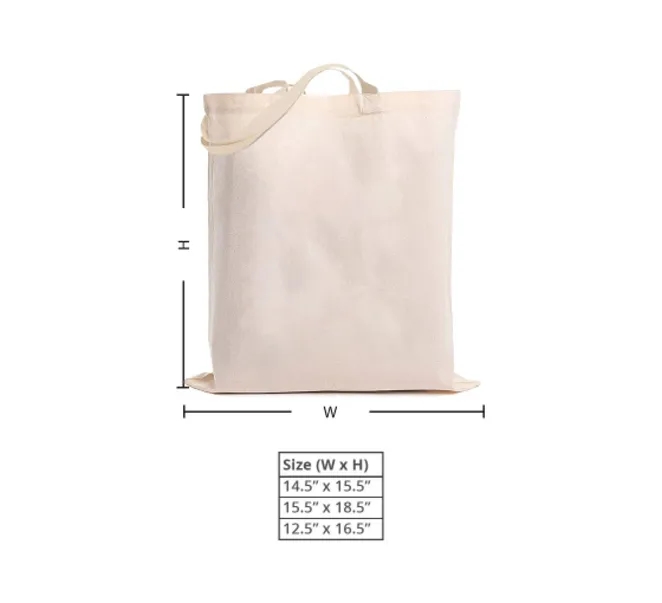 Canvas Tote Bags - Non Printed (With Gusset), custom tote bag with logo imprint 3