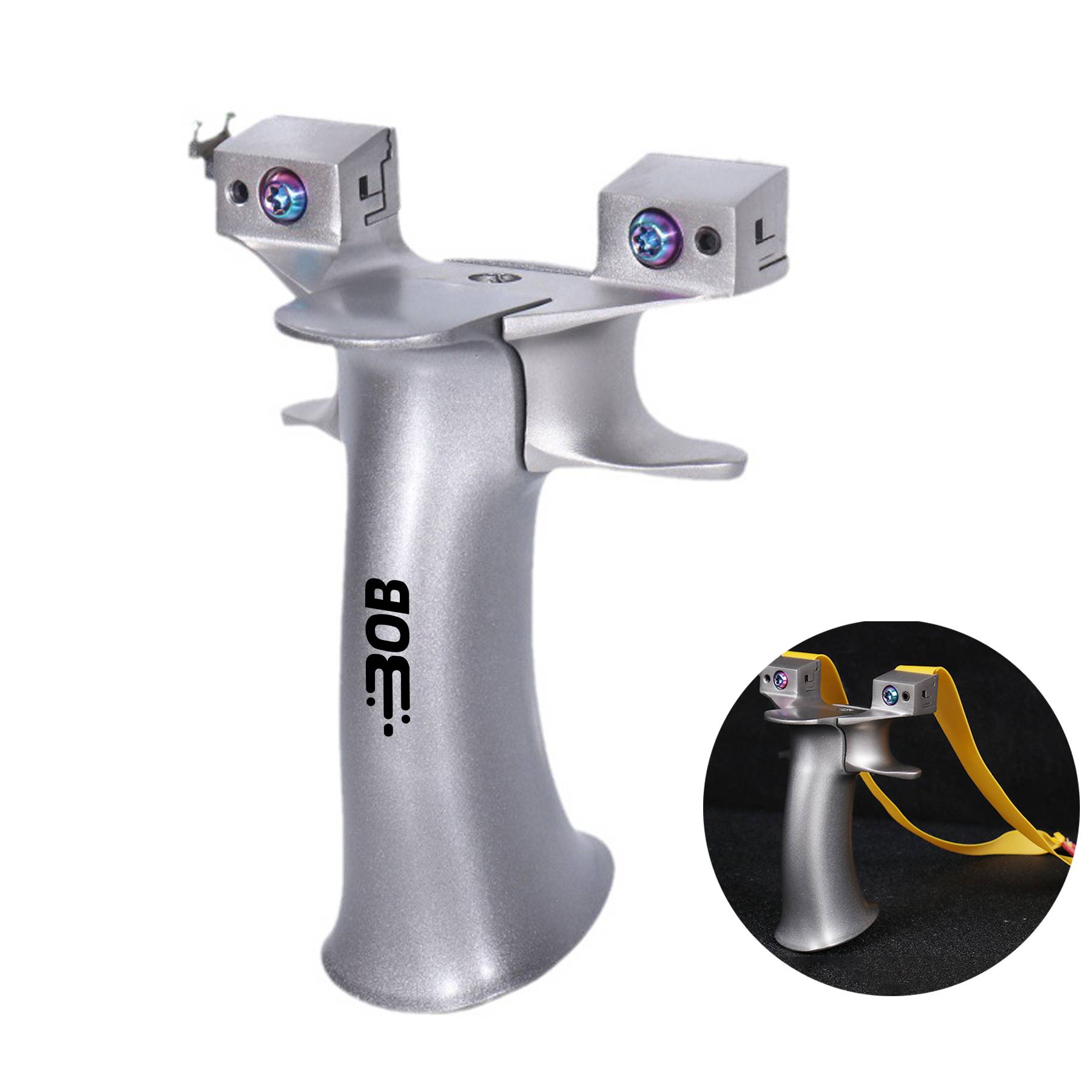 Stainless Steel Bow Head Slingshot 2