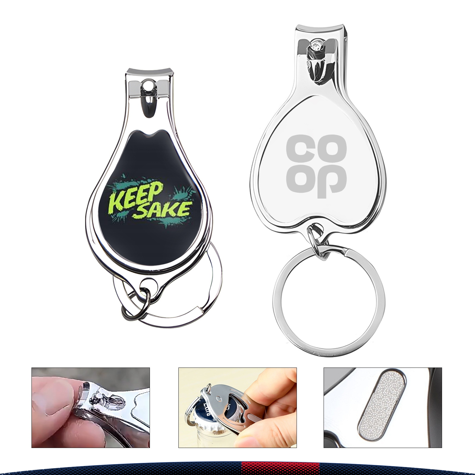 Retae 4in1 Carbon Steel Keychain Nail Clipper 2