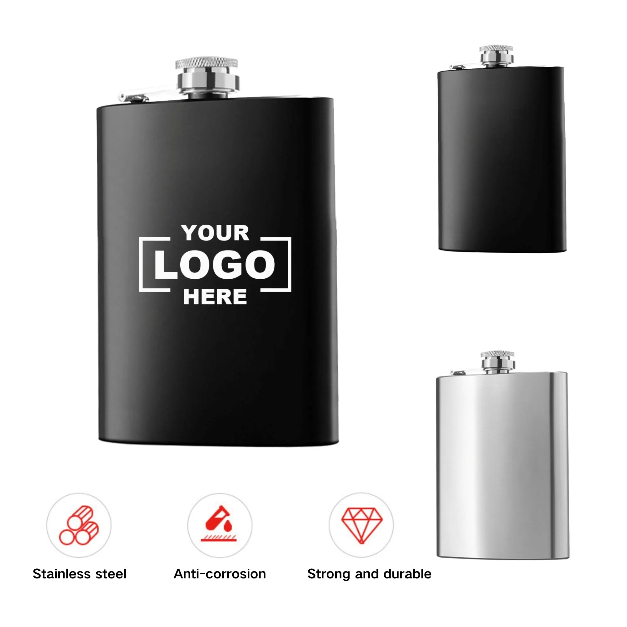 8oz Stainless Steel Portable Flask
