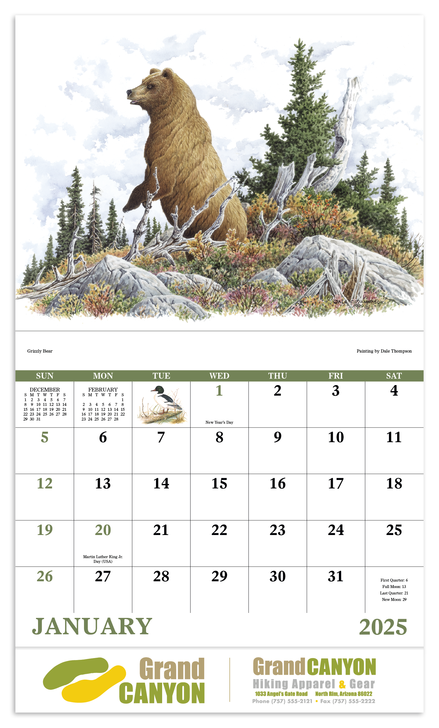 Good Value™ Wildlife Trek - Stapled Calendar 7