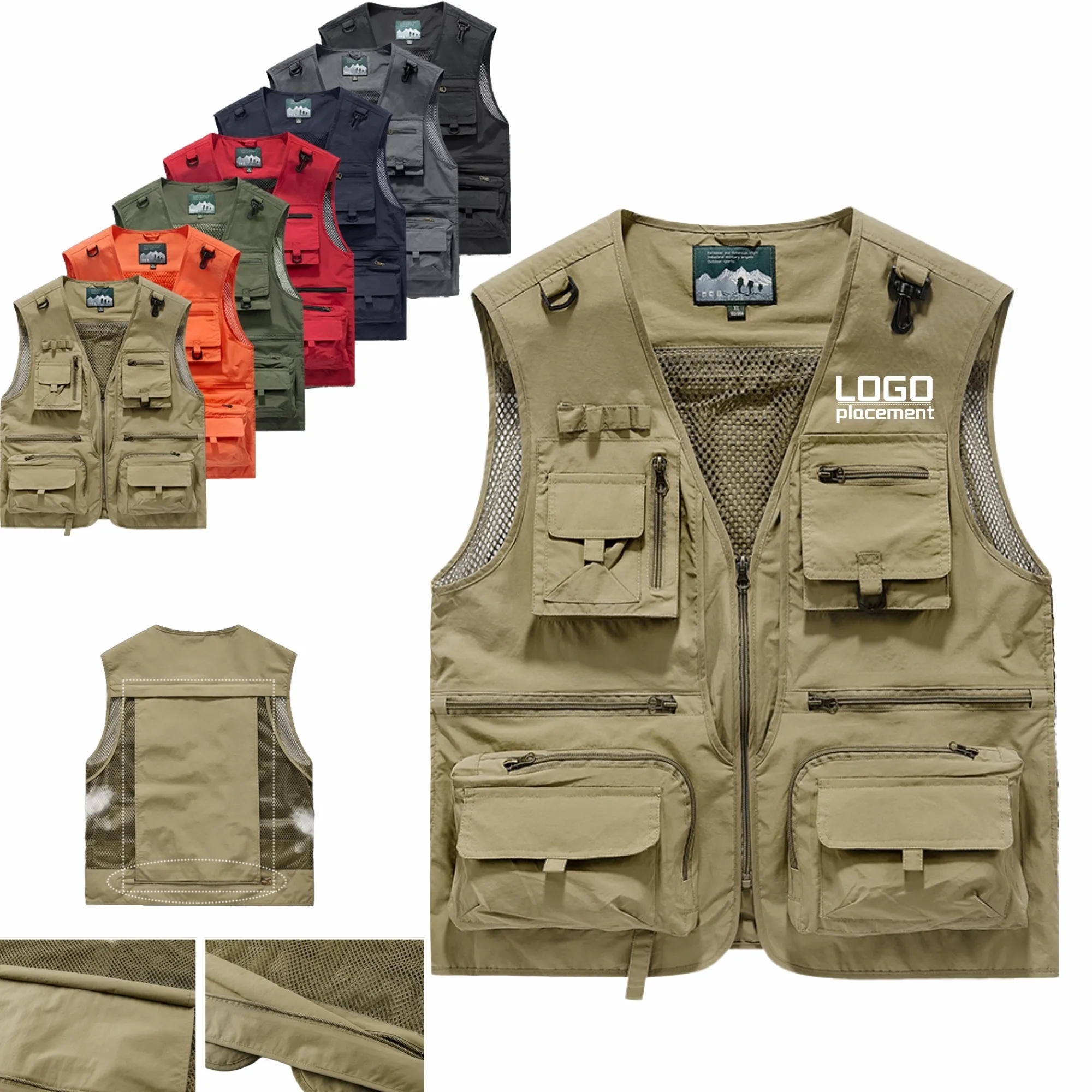 Men's Outdoor Fishing Multi-Pocket Quick-Dry Mesh Vest