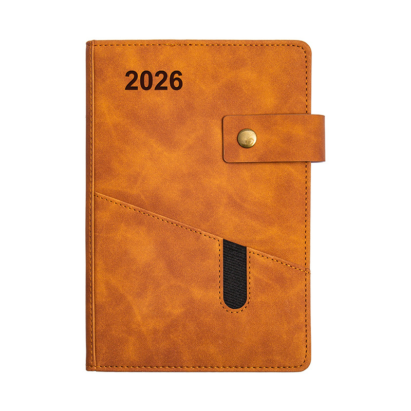 2026 A5 Daily Planner Notebook with Pocket PU Schedule Book Calendar