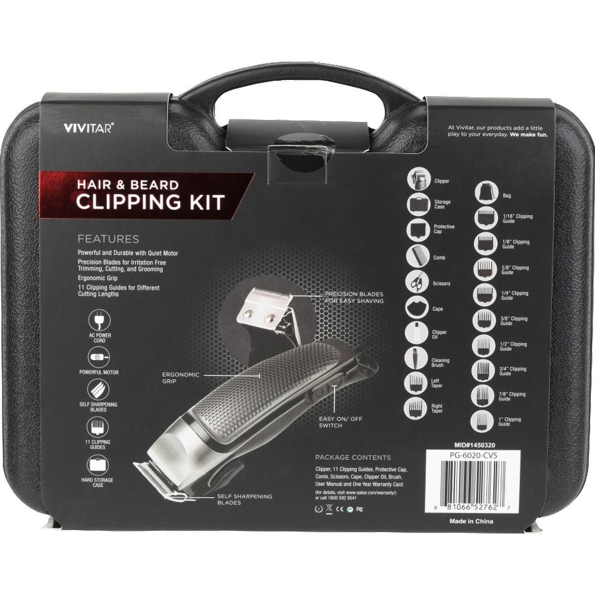 Vivitar® 20 Piece Hair & Beard Clipping Kit 4
