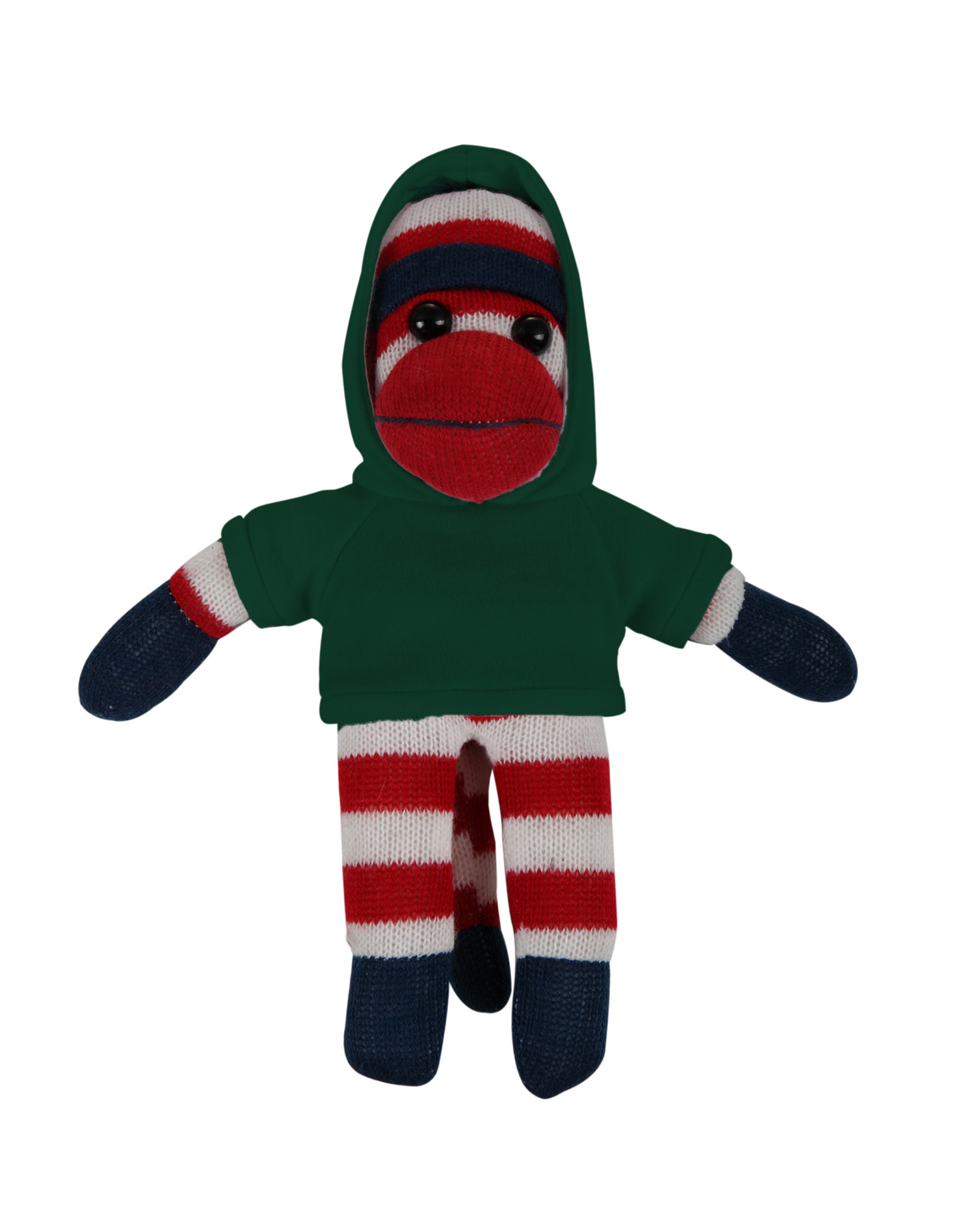 soft plush Patriotic Sock Monkey with hoodie 7