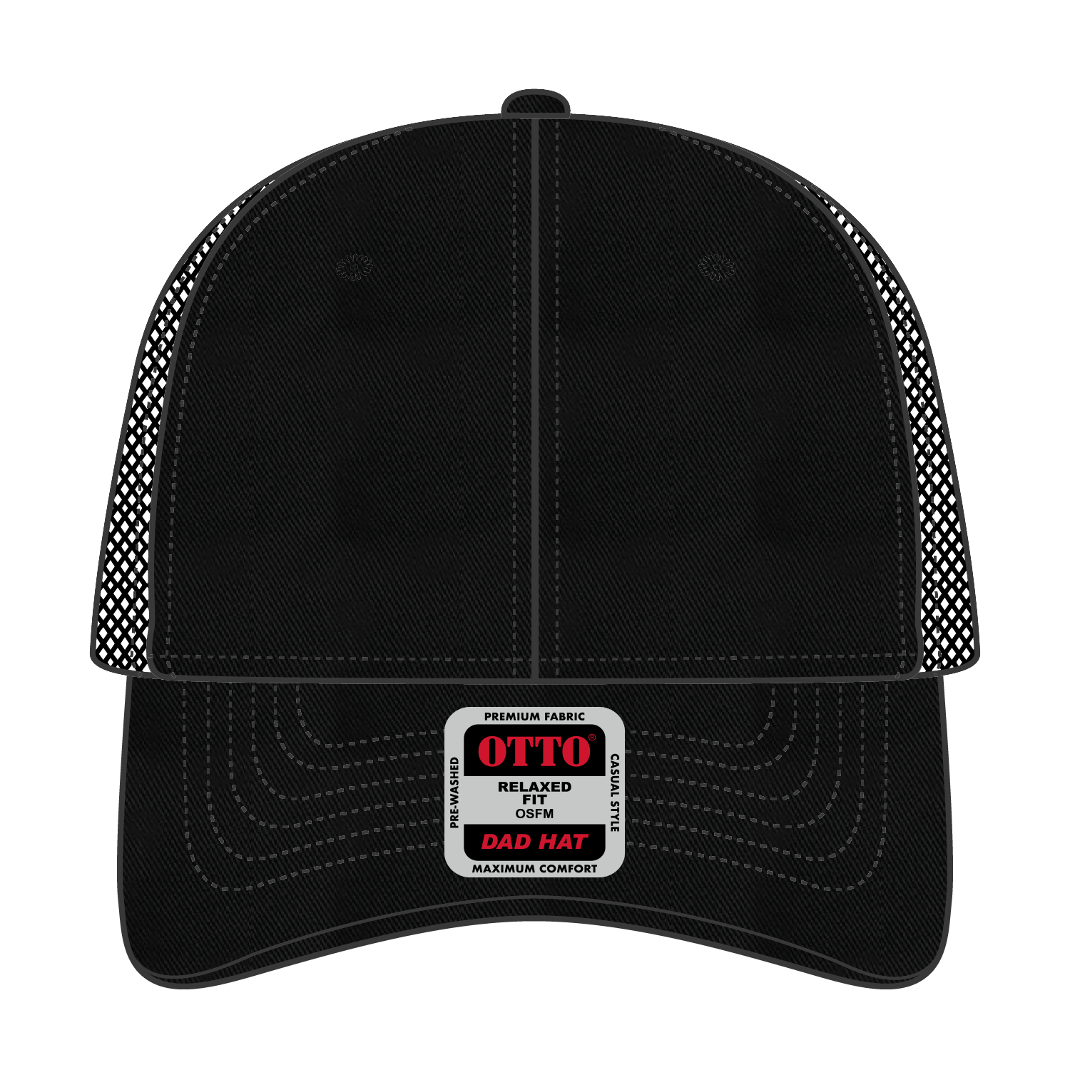 OTTO CAP® 6 Panel Low Profile Mesh Back Trucker Dad Hat 25