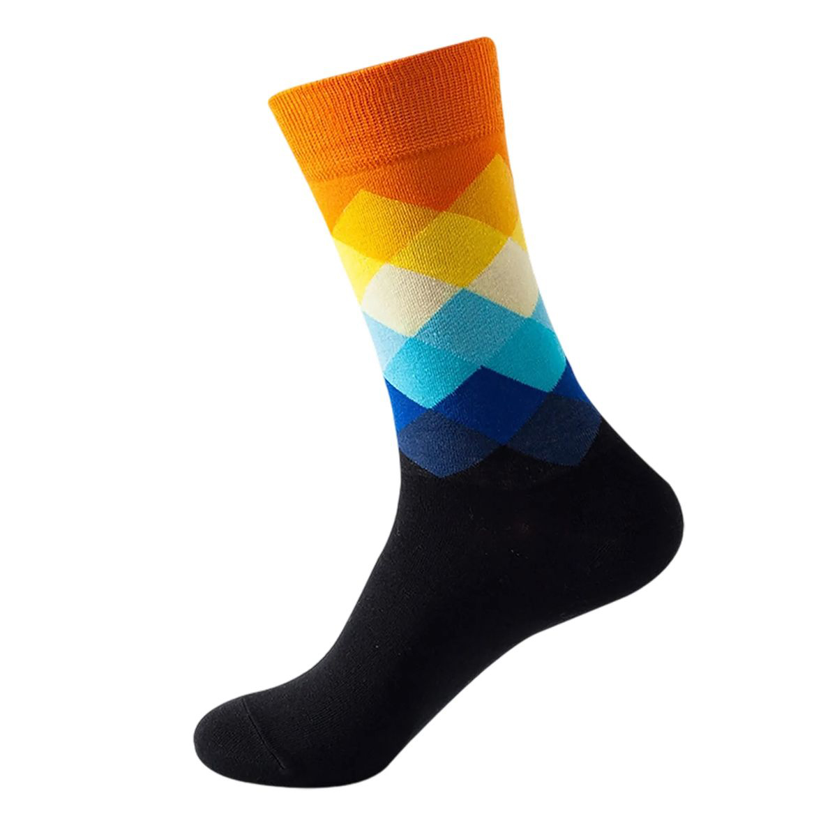 Cotton Crew Socks with Jacquard Pattern 31