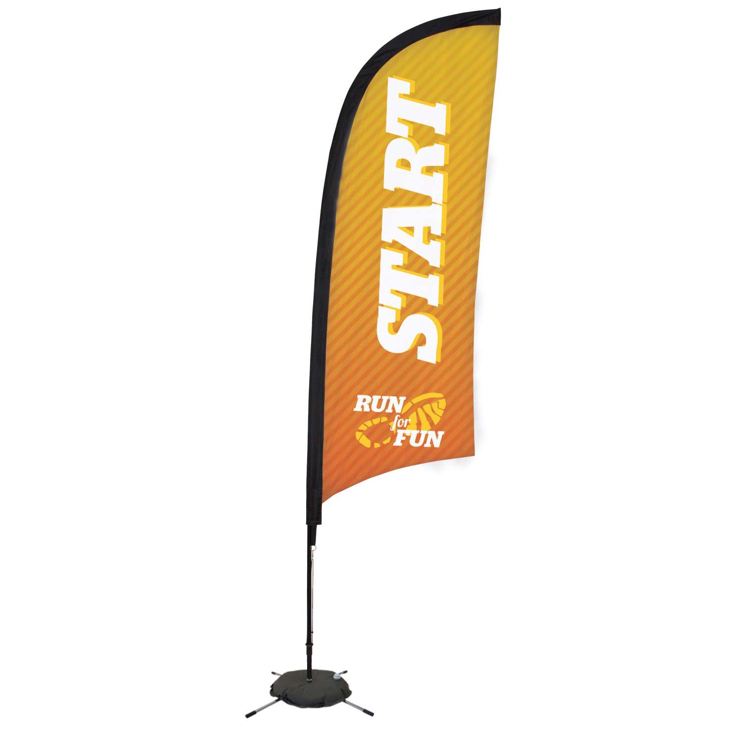 9' Premium Razor Sail Sign Kit (Single-Sided with Scissor Base)