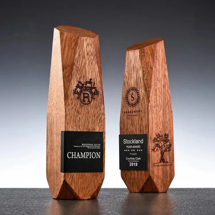 Irregular Shaped Solid Wood Trophy 8