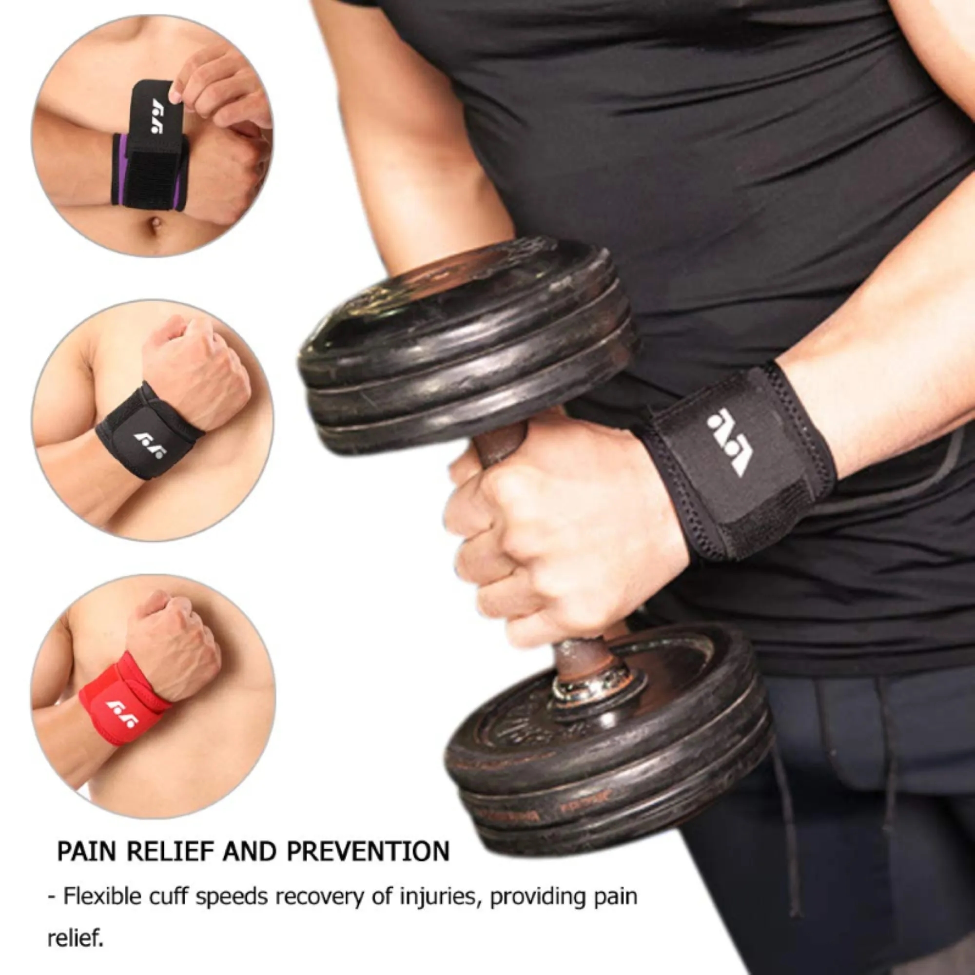 Breathable Adjustable Pressure Sports Wrist Support 1