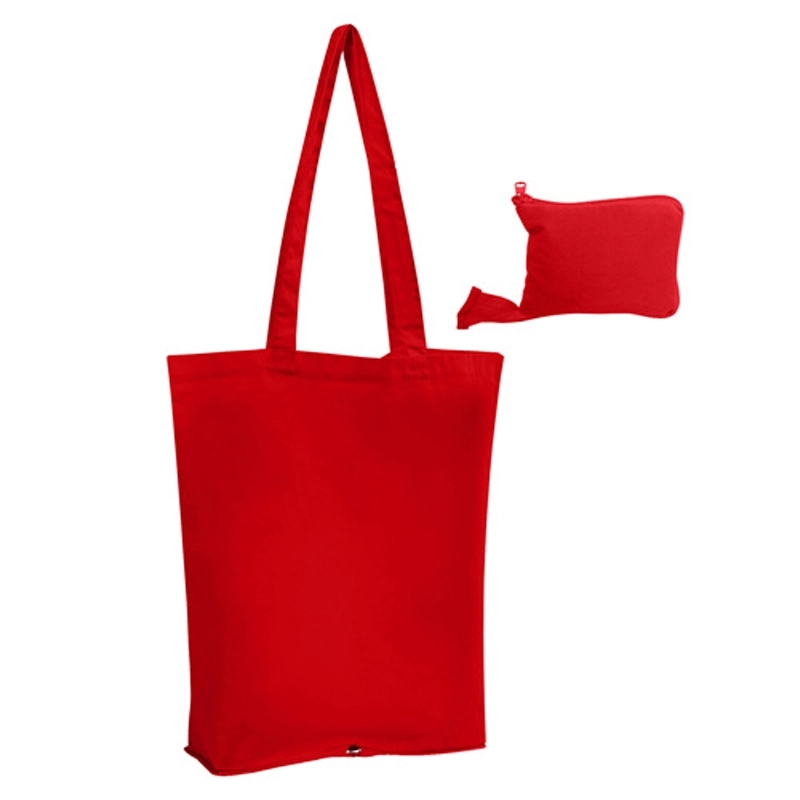 Custom Foldable Cotton Grocery Bag, custom tote bag with logo imprint 3