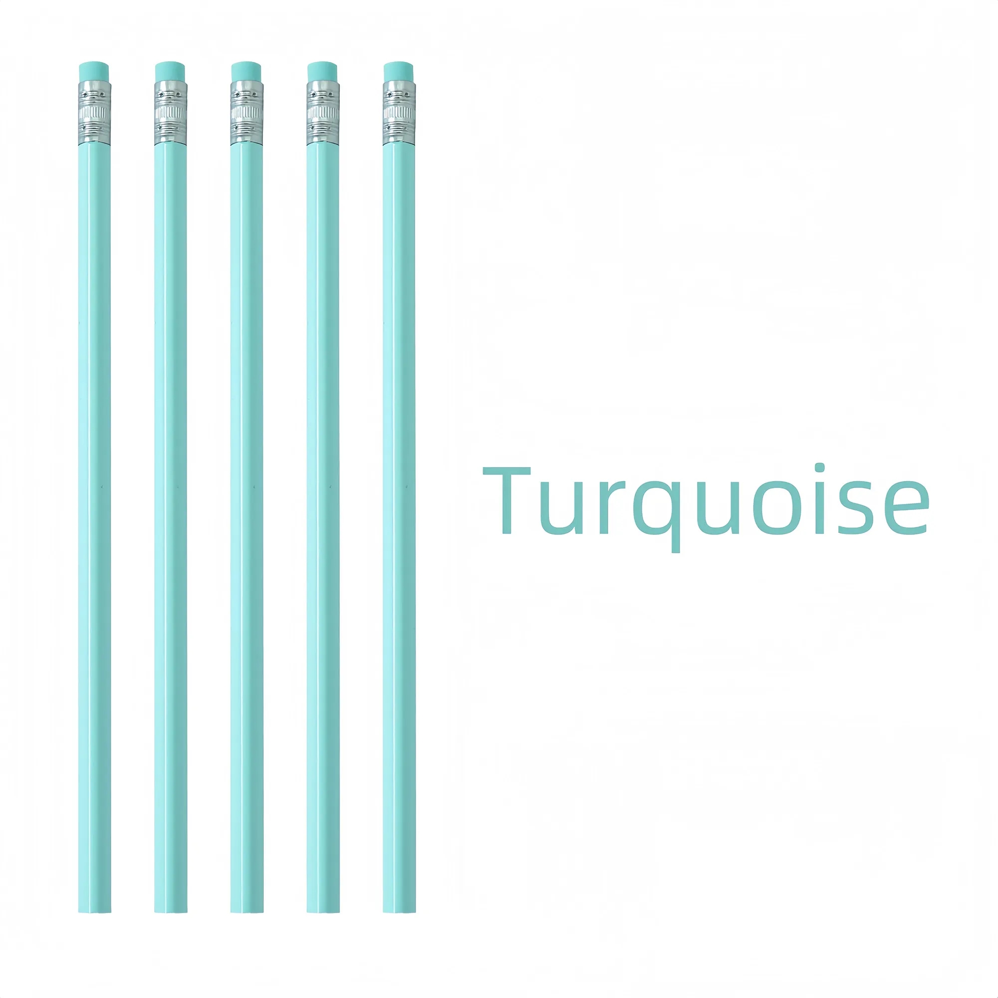 Custom Triangular HB Pencil With Eraser In Pastel Colors 8