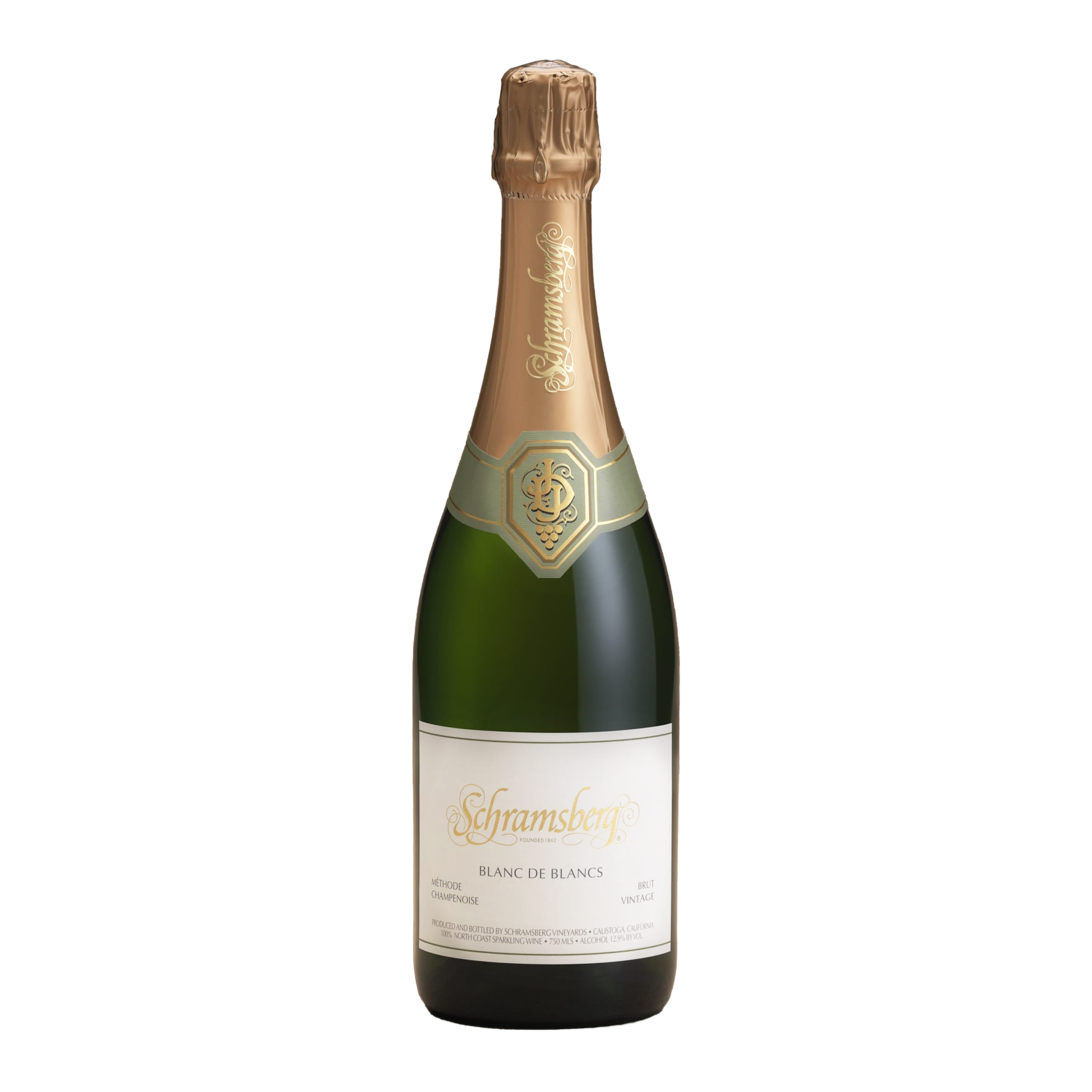 Etched Schramsberg Blanc de Blancs Sparkling Wine Bottle 1