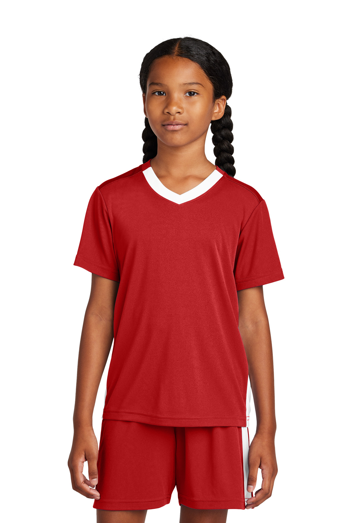 Sport-Tek Youth Competitor United V-Neck YST101 73