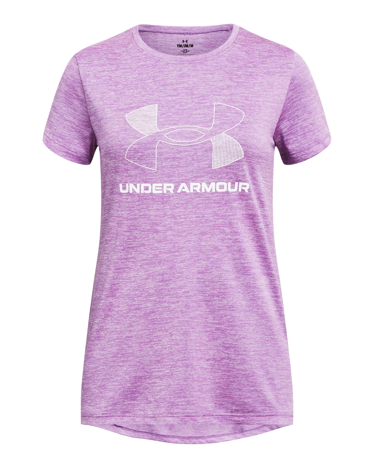 UA Tech Twist Big Logo Girls' Short Sleeve 8