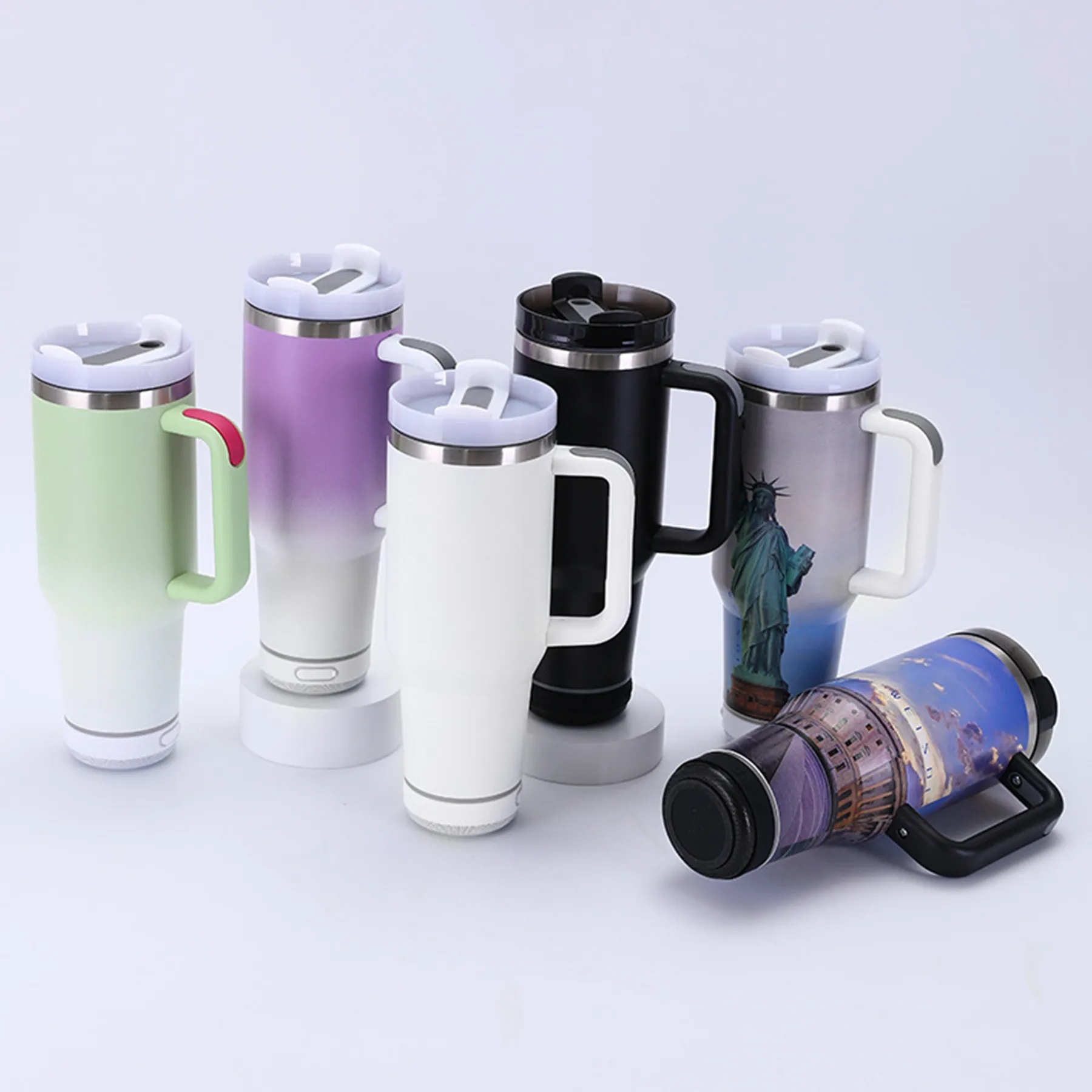 40 Oz. Wireless Speaker Stainless Steel Tumbler with Handle 5