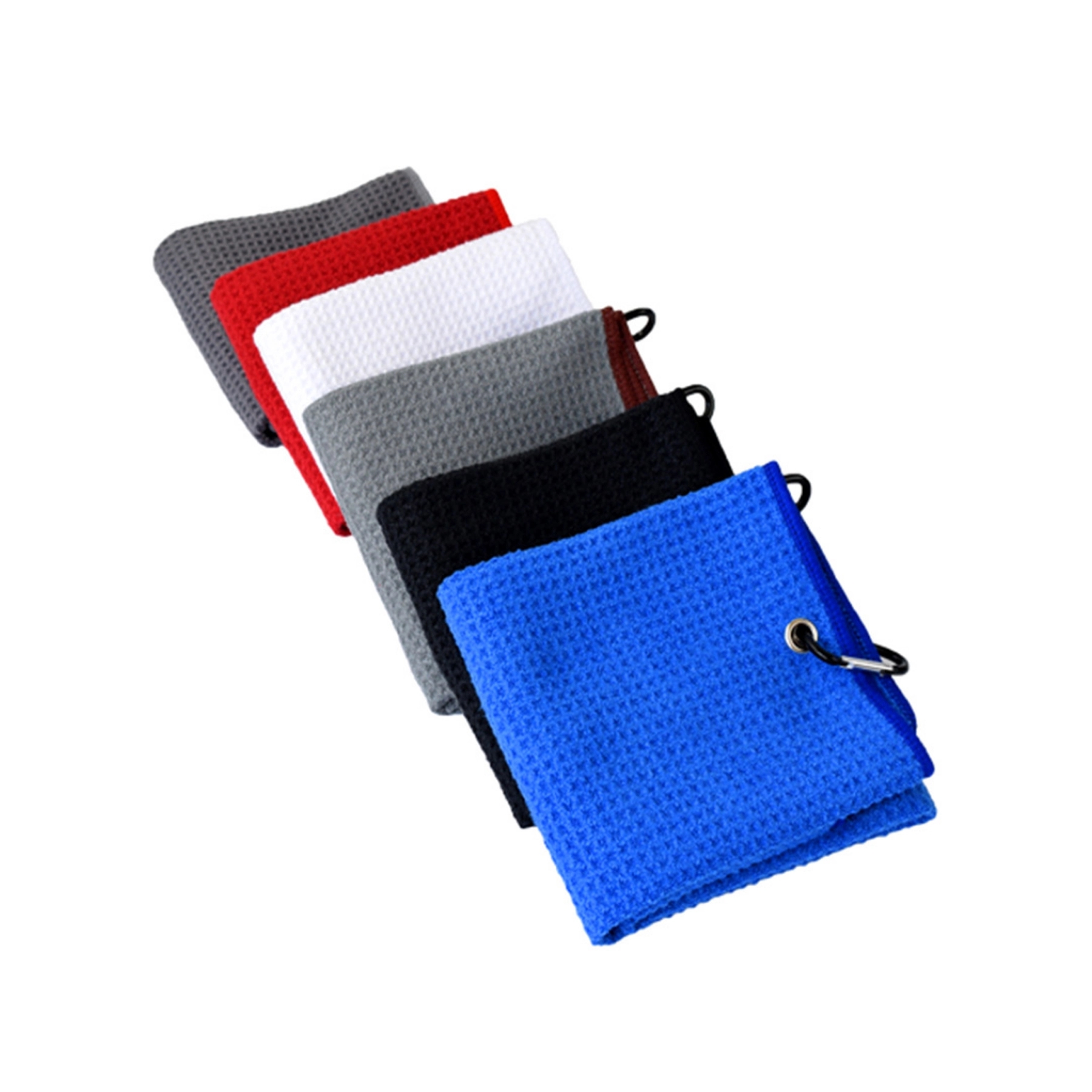 Microfiber Waffle Pattern Golf Towel With Clip 5