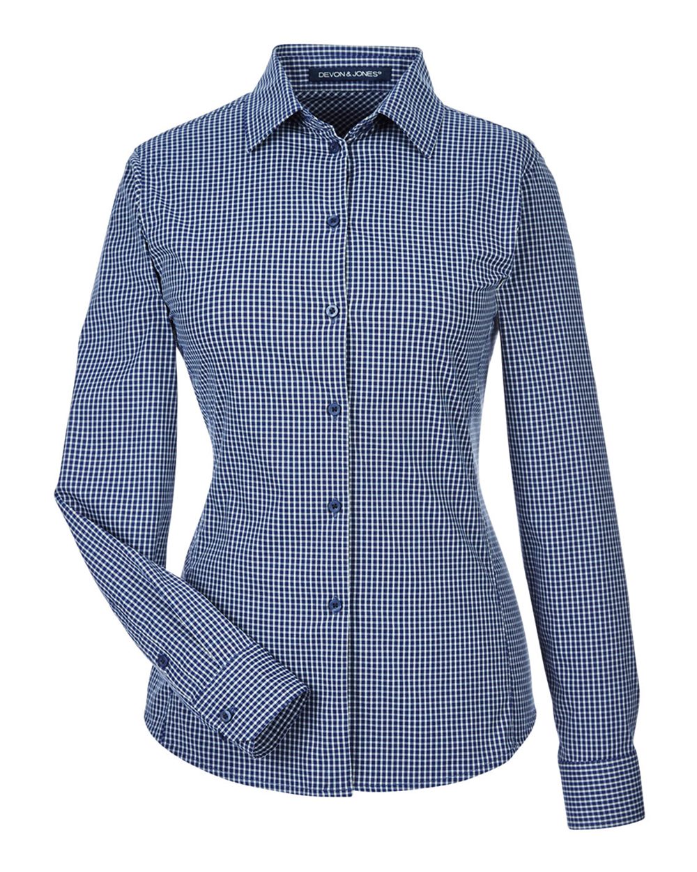Women's CrownLux Performance® Tonal Mini Check Woven Dress Shirt - DG535W 14