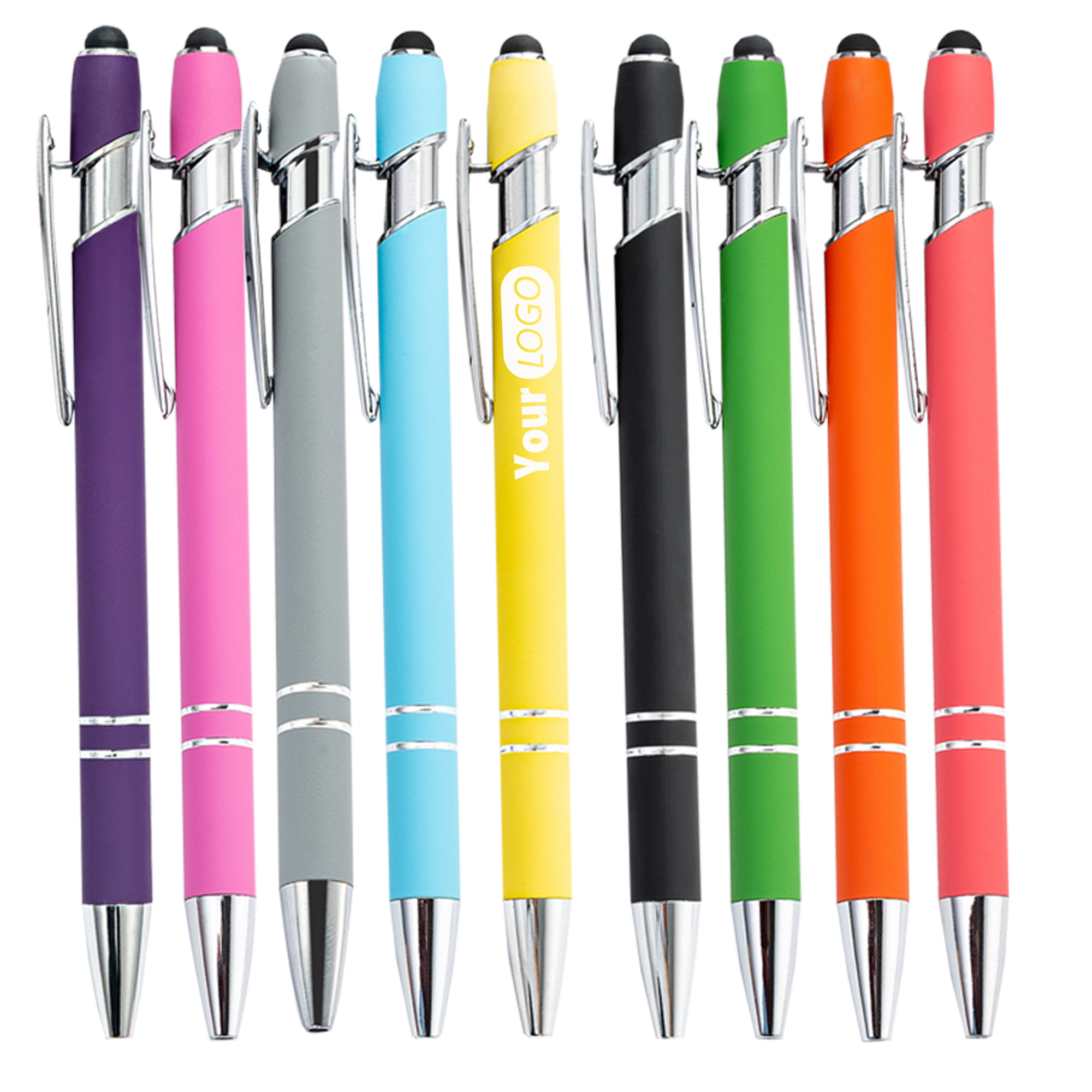 Aluminum Writing Pen with Stylus 6