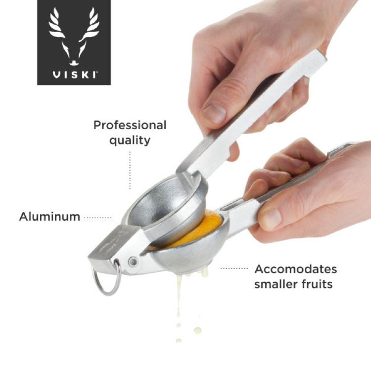 Viski® Professional Silver Citrus Juicer 5