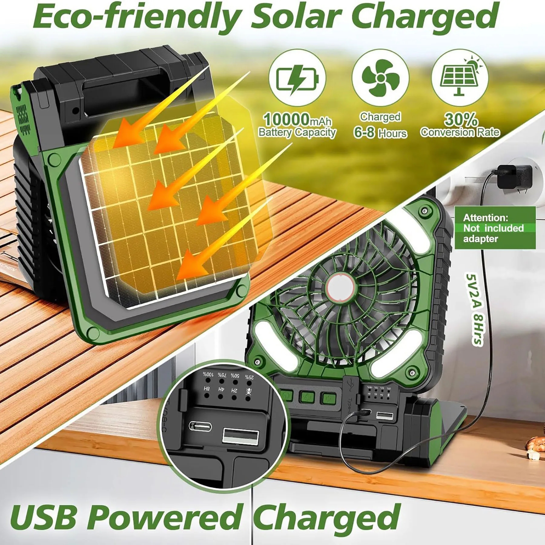Solar Camping Fan 3