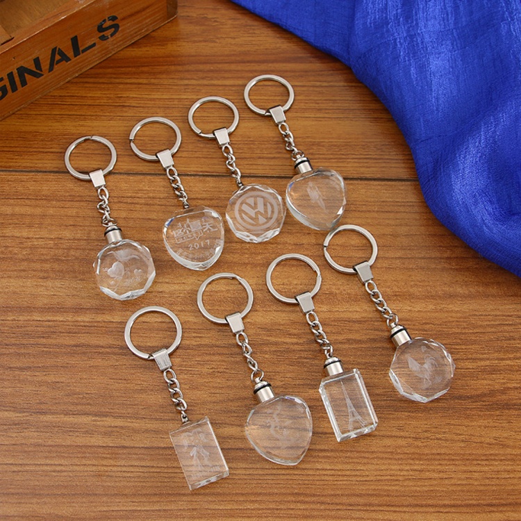 Light Up Logo Crystal Keychain  5