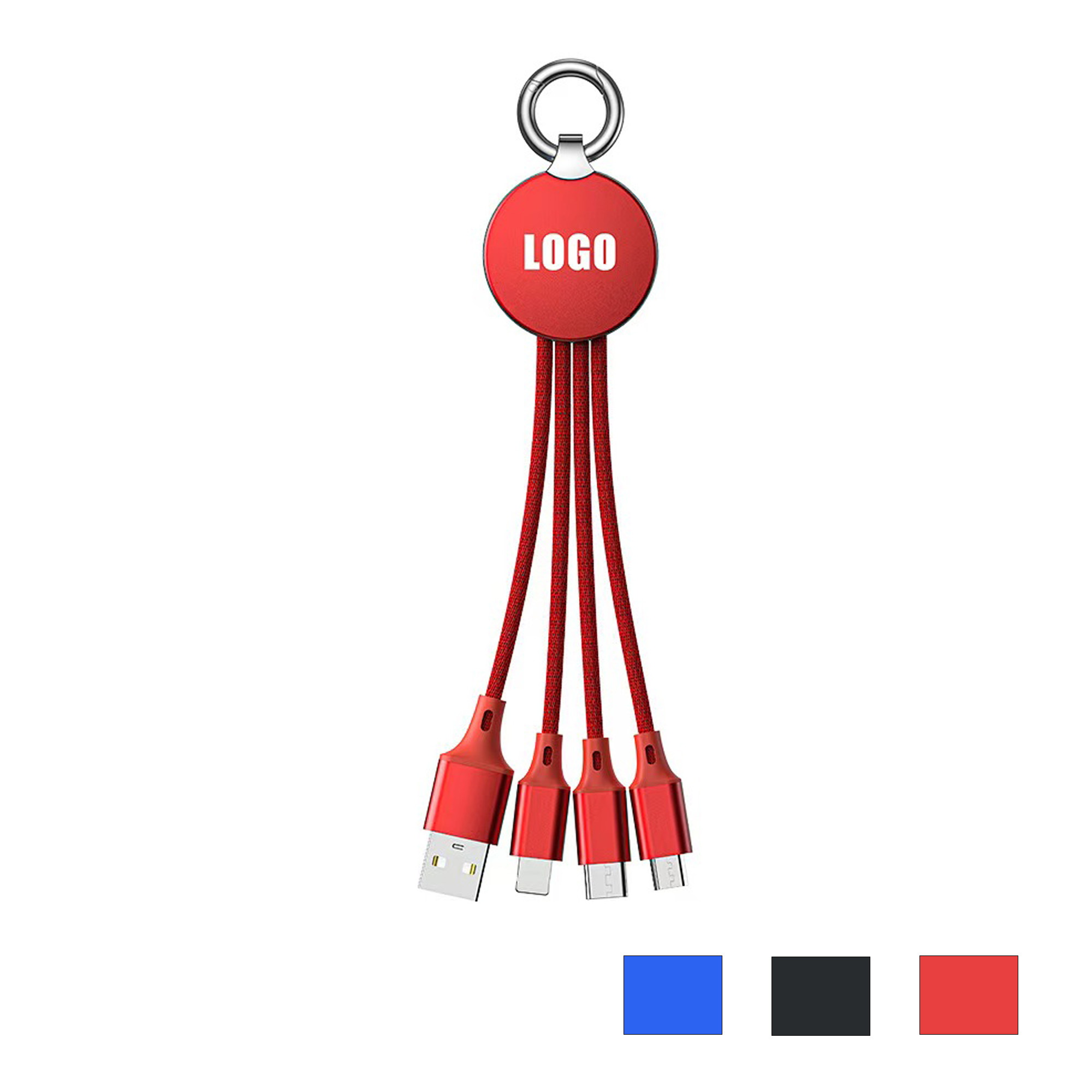 3-in-1 Charging Cable With Light Up Logo 1