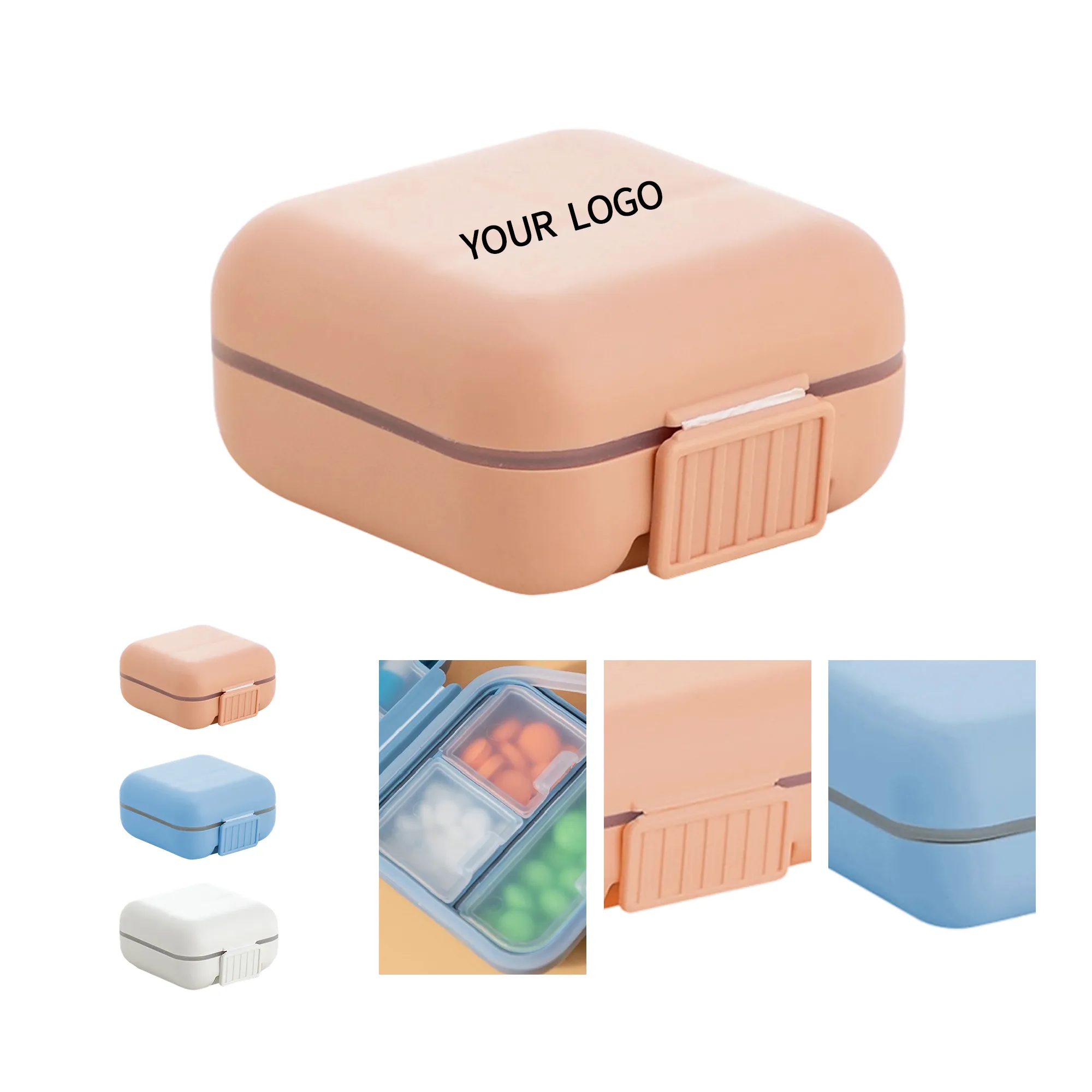 Travel Pill Case with Secure Sealing and Compartments 1