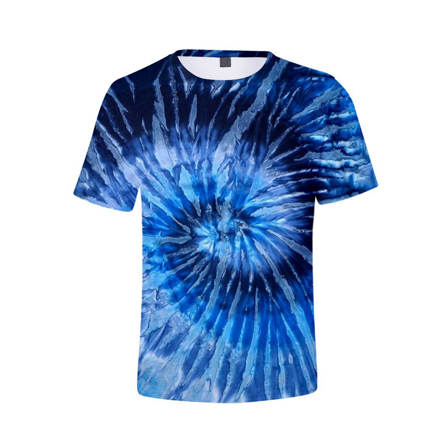 Tie Dye Polyester Round Neck T-Shirt 5