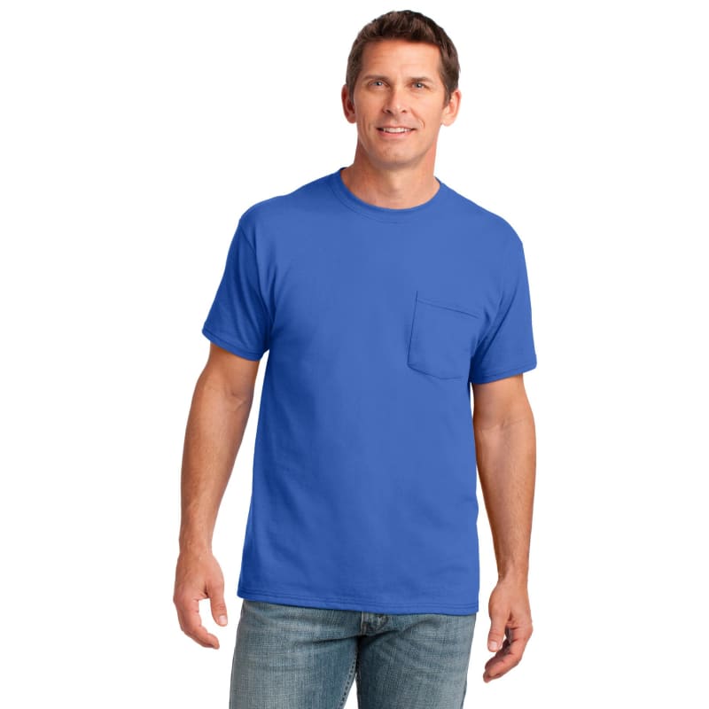 Port & Company Core Cotton Pocket Tee. 21