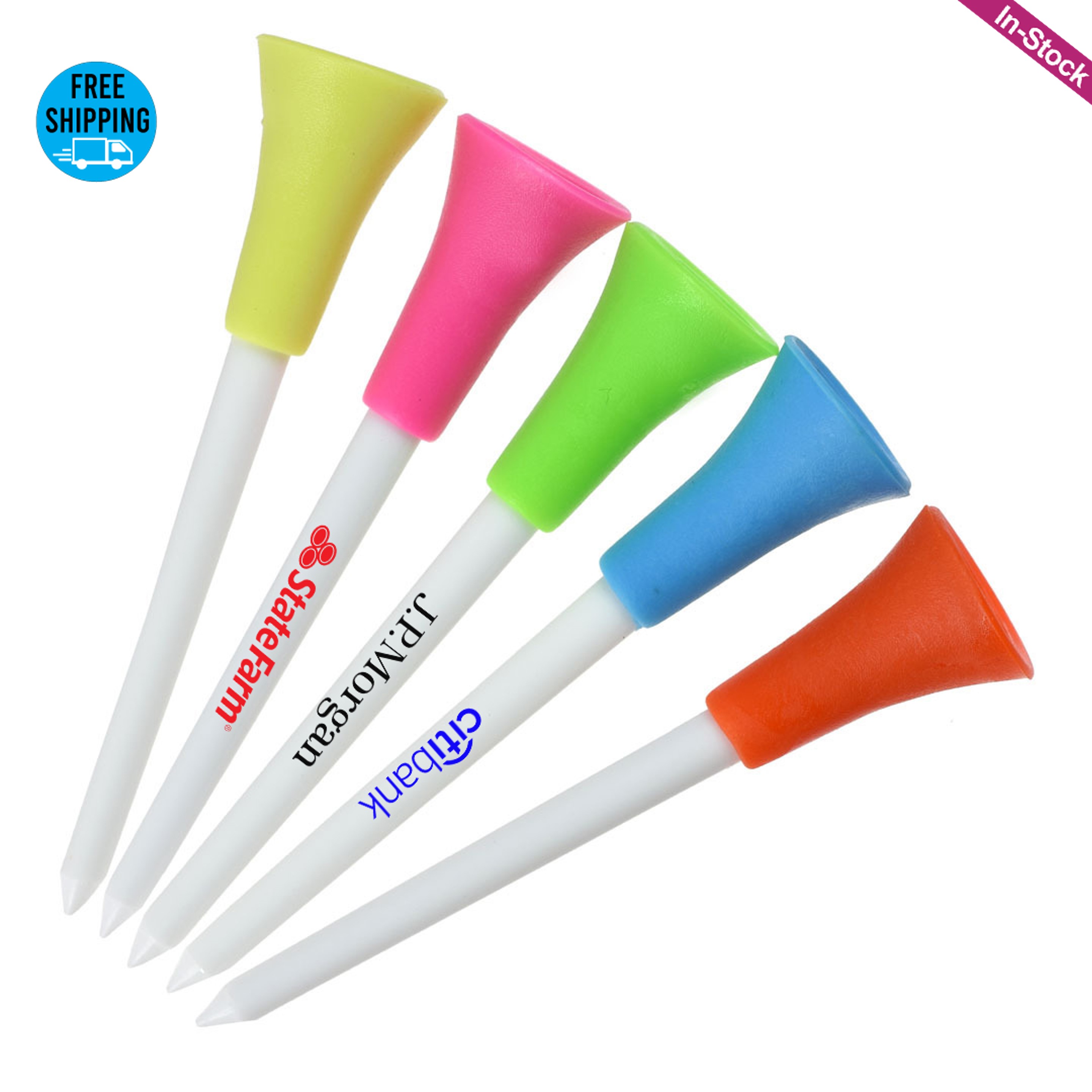 Rubber Cushion Top Plastic Golf Tees 3-1/4" 1
