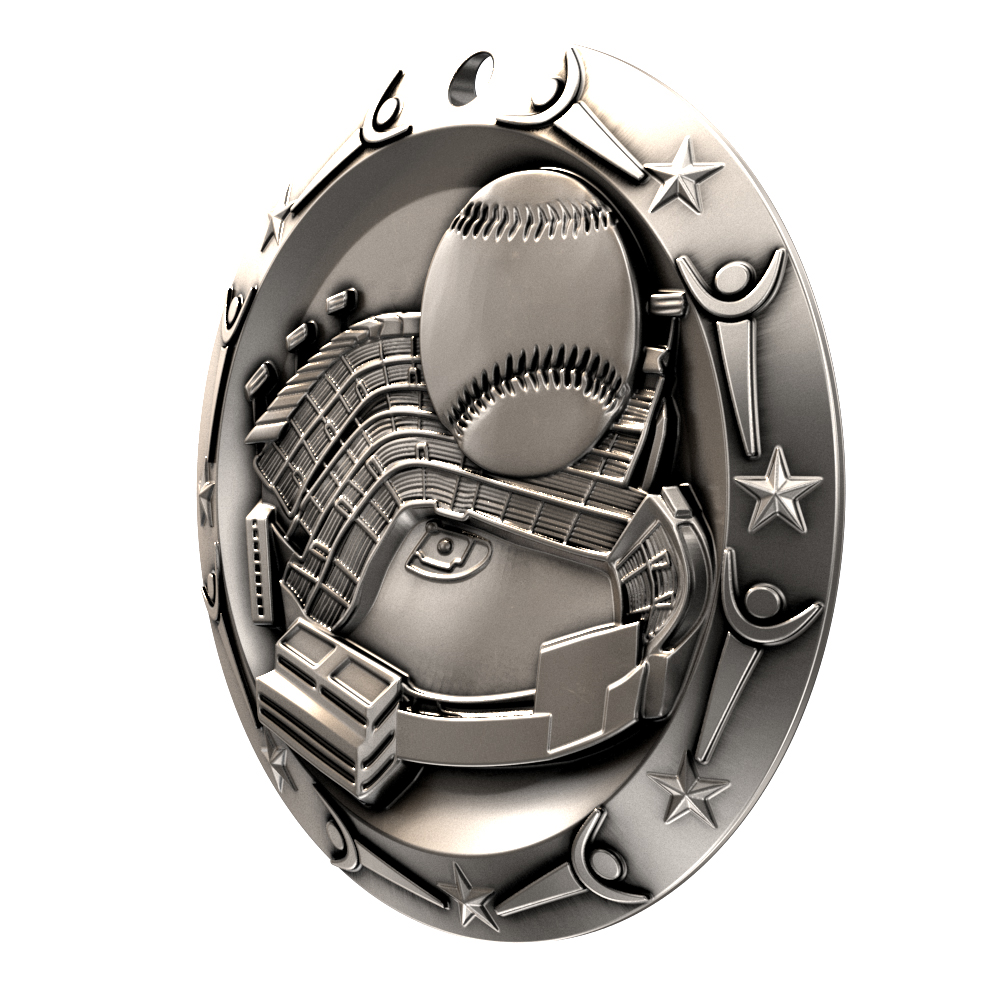 Baseball World Class Medallion (3") 4