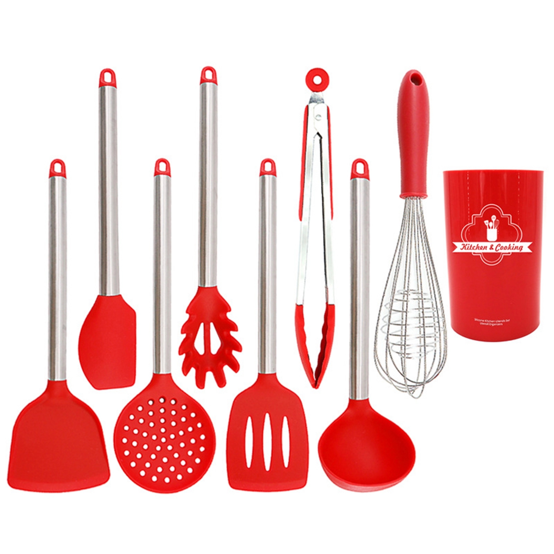8Pcs Silicone Kitchen Cooking Utensils Tool Set 3