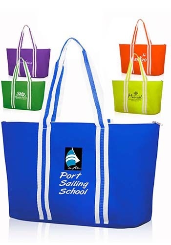 Striped Handle Sport Tote Bag - 19"W x 11"H 2