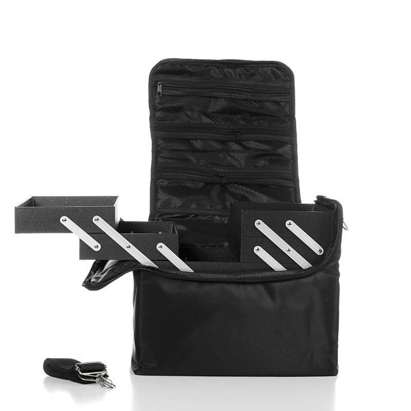 Black Travel Makeup Bag Storage Box For Women 6
