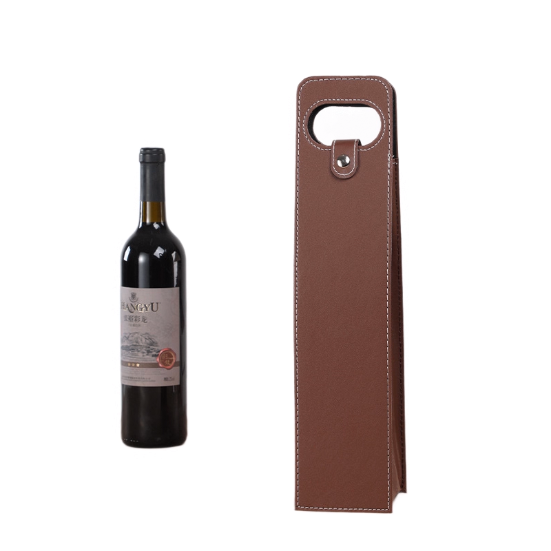 Resuable Leather Wine Tote Bag 9
