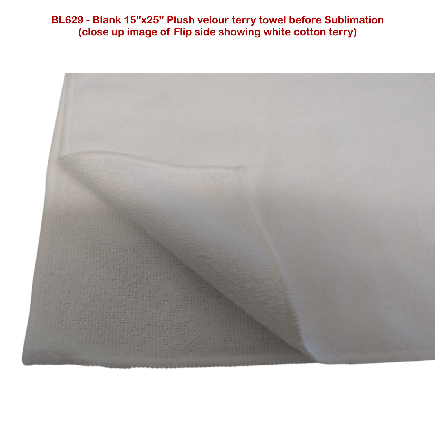 Gym, Workout, Fitness Towel in Plush and Soft Velour Terry Cotton Blend, 15x25, Sublimated 1 side. 1