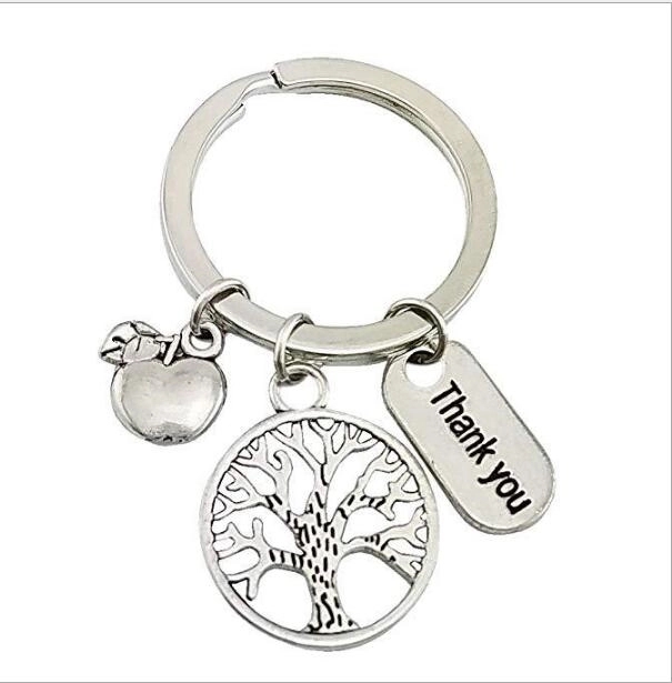 Metal Keychain with Tree for Thanksgiving 1