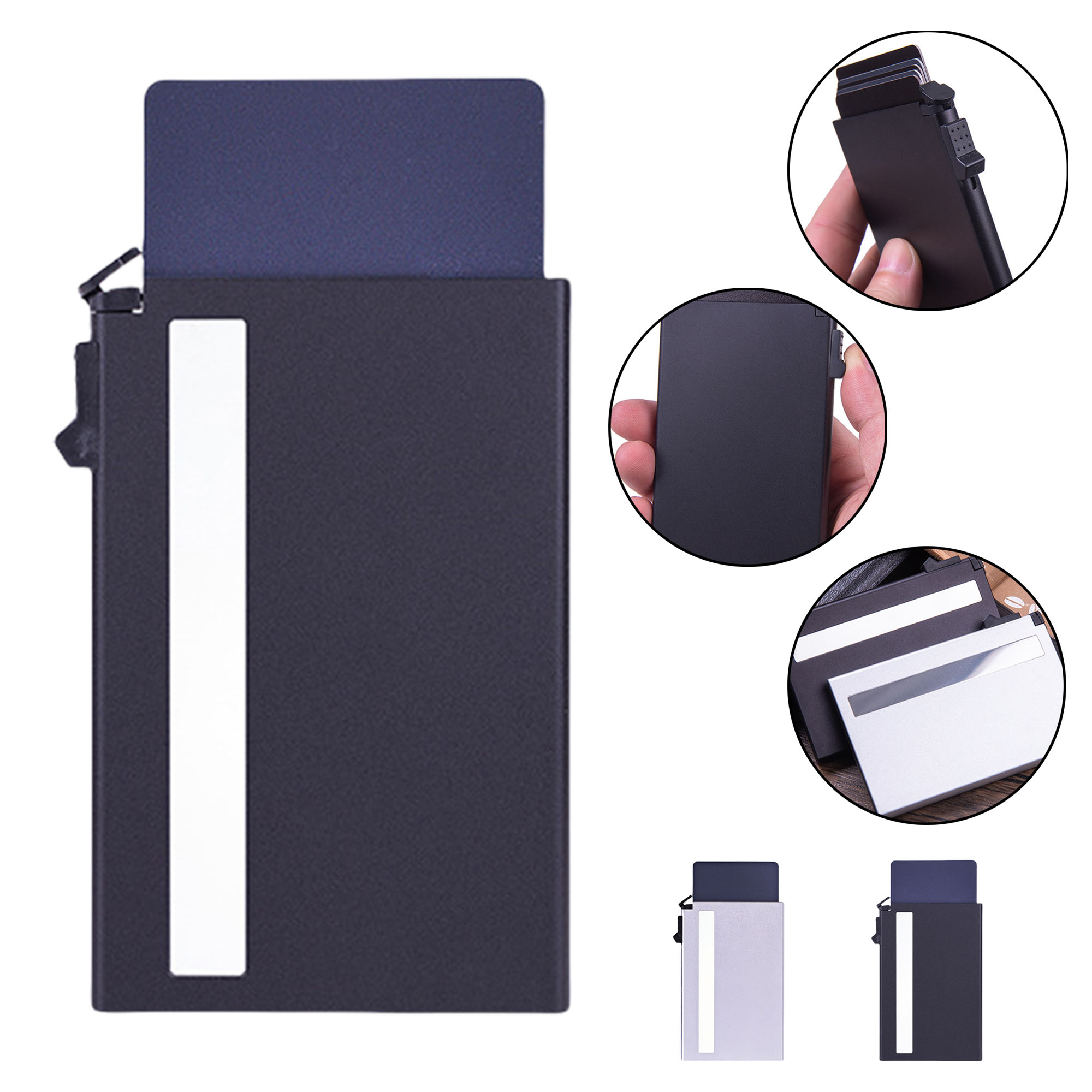 Auto Pop-Up Credit Card Holder with Side Button 4