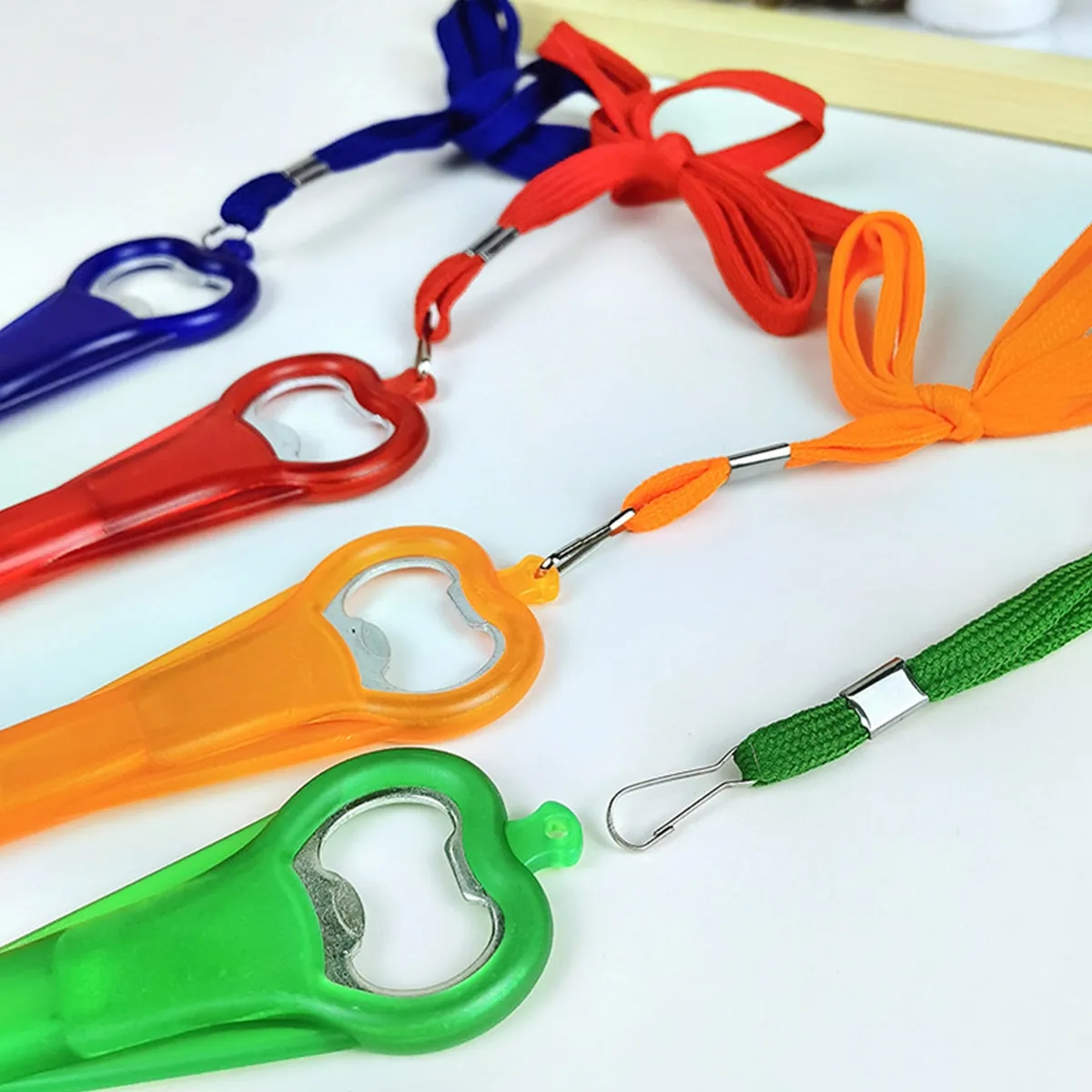 2 In 1 Beer Bottle Opener Ballpoint Pen W/ Lanyard Imprinted 1