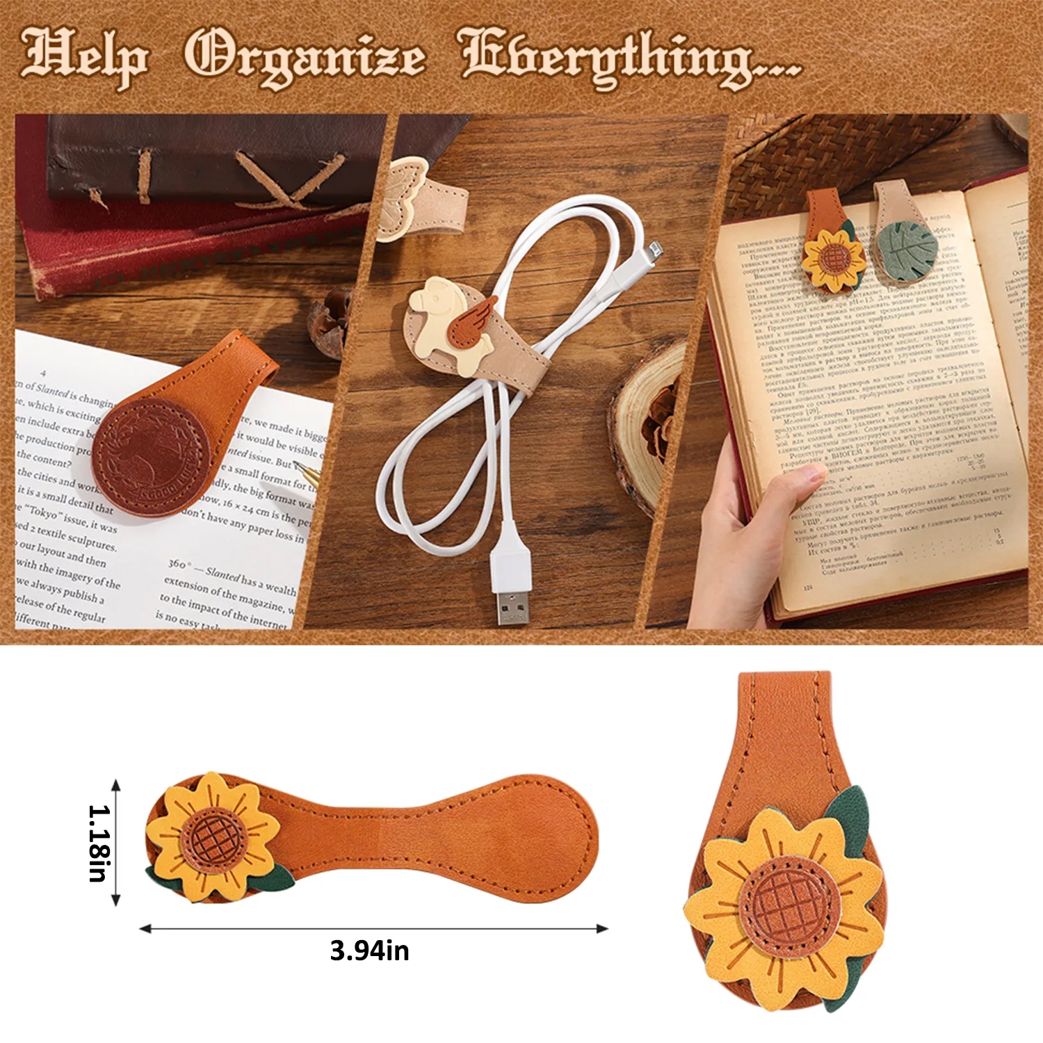 Wholesale Magnetic Leather Bookmark Clips 3