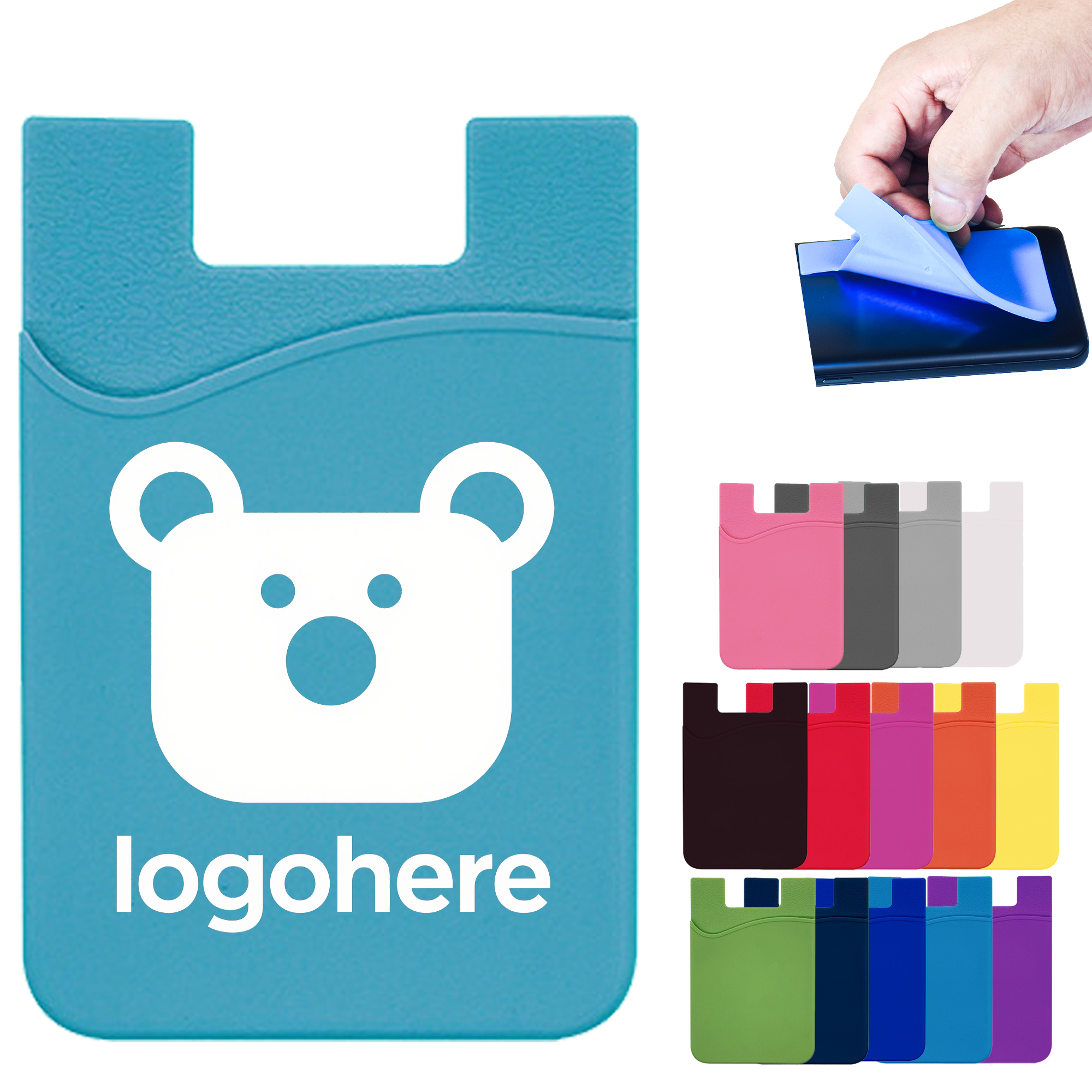 Slim Sticky Card Holder for Phone Back 9