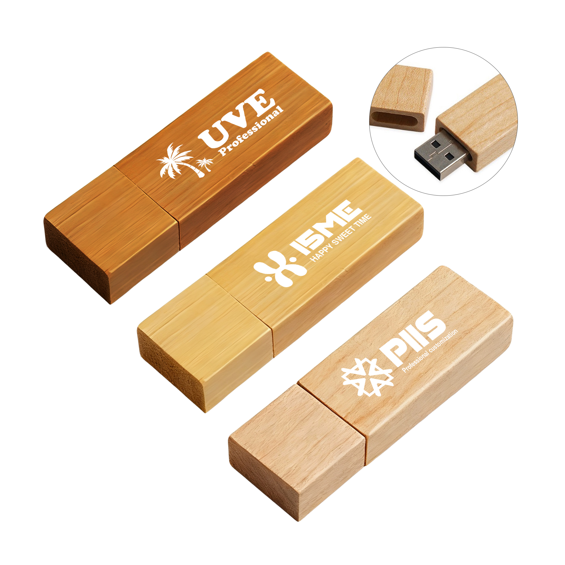 32GB Natural Wood USB Flash Disk 1