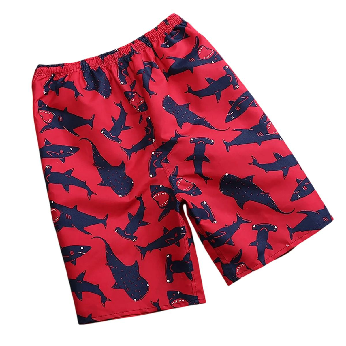 Polyester Beach Shorts with Adjustable Drawstring Waist 34