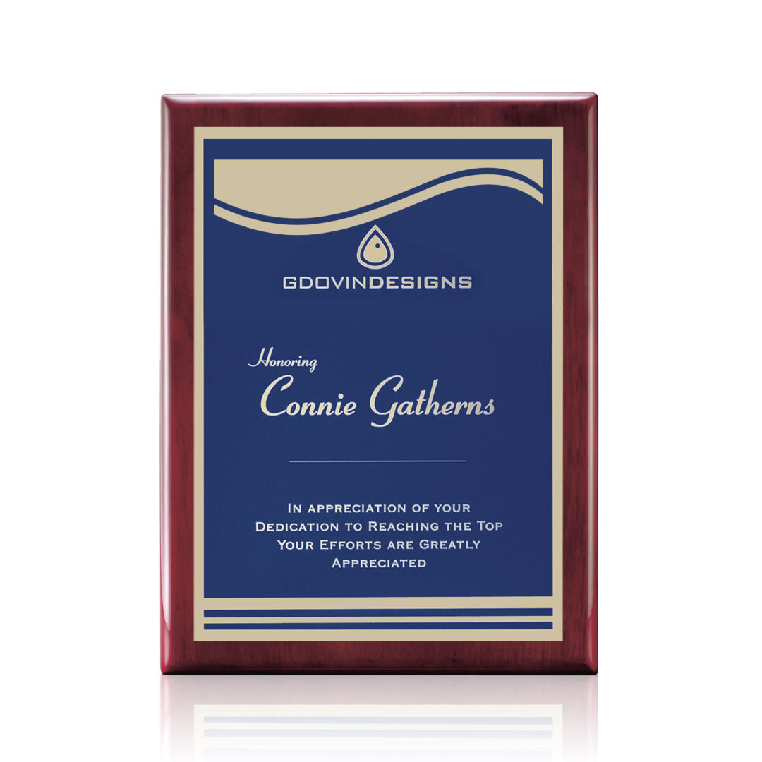 Oakleigh/Marietta Plaque - Rosewood/Blue 6