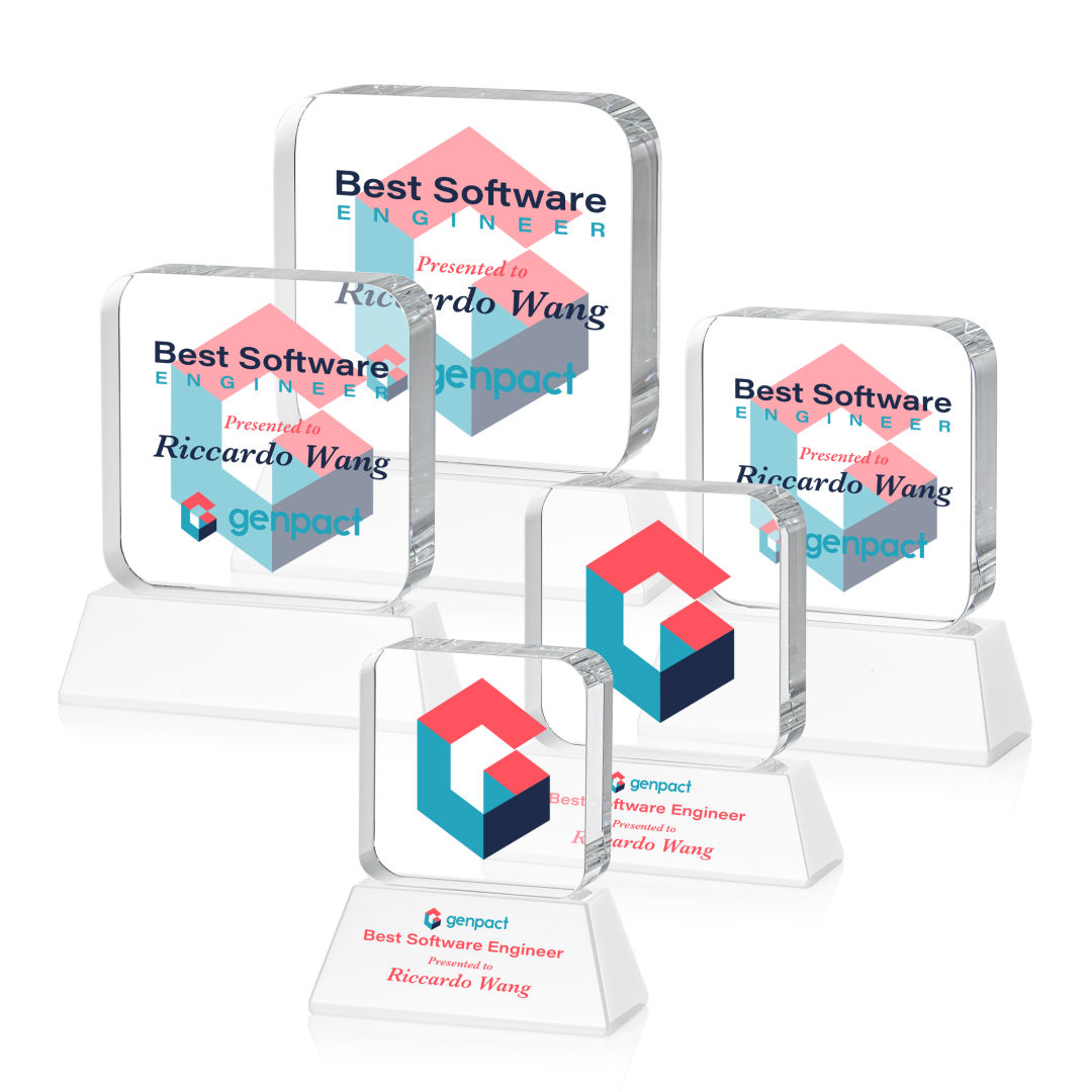 Flamborough VividPrint™ Award on Base - White