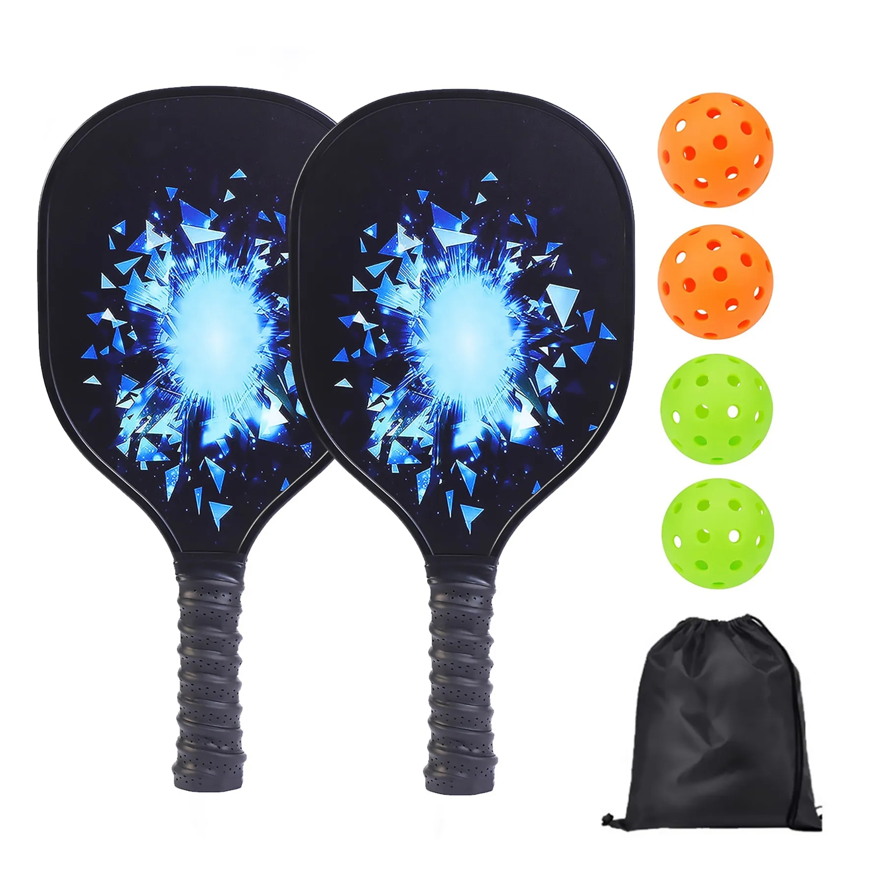 Wooden Pik Racquet (2 rackets+4 balls+1 bundle of pockets) 4