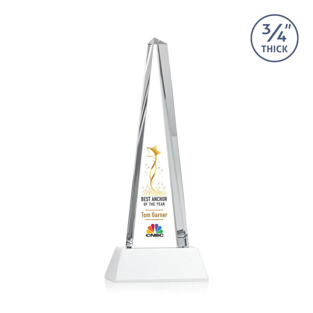 Majestic Tower VividPrint™ Award on Newhaven Base - White 6