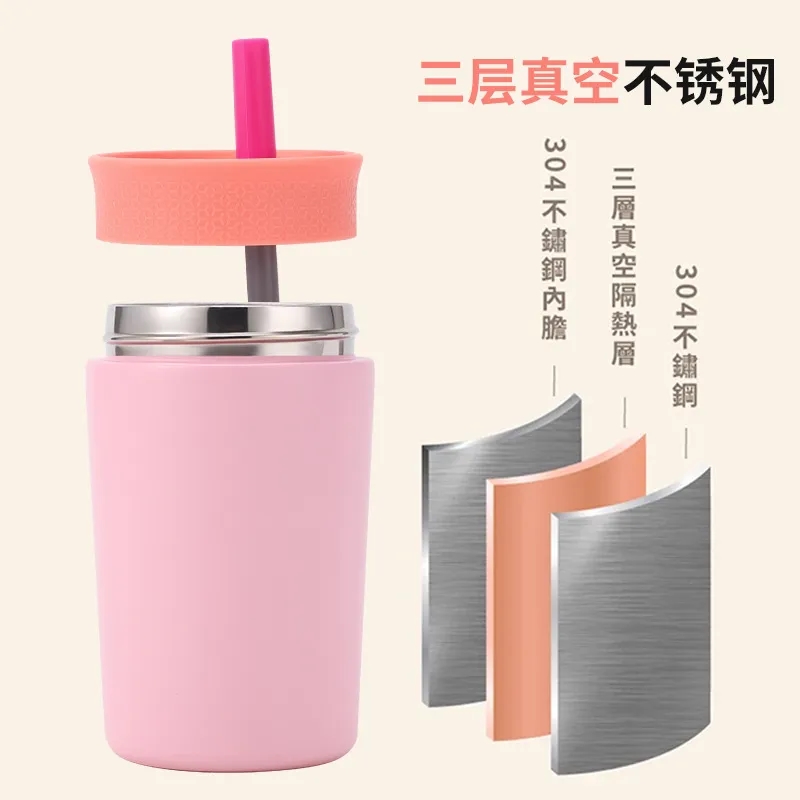 12 oz Stainless Steel Kids Tumbler with Straw 2